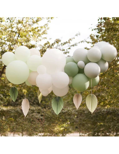 Guirlande De Ballons Vert Eucalyptus & Feuilles 3 Guirlande De Ballons Vert Eucalyptus & Feuilles – Image 3
