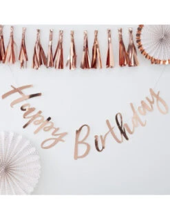 Guirlande Lettres Rose Gold Happy Birthday