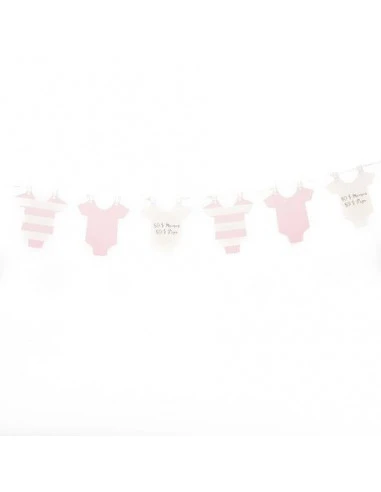 Guirlande En Papier 9 Bodies Bébé Rose Or 4 Guirlande En Papier 9 Bodies Bébé Rose Or – Image 4