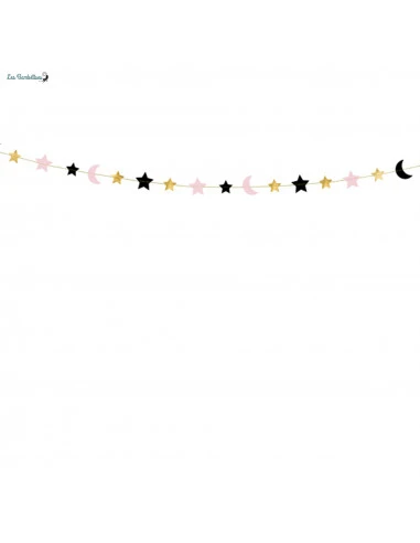 Mini Guirlande Étoiles & Lunes 1.9 Mètre 2 Mini Guirlande Étoiles & Lunes 1.9 Mètre – Image 2