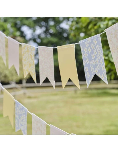 Guirlande Fanions Fleurs Pastels 2 Guirlande Fanions Fleurs Pastels – Image 2