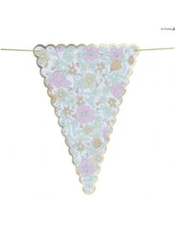 Guirlande Fanions Triangles Fleurs Shabby