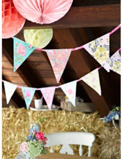 Guirlande Fanions Fleurs Multicolores