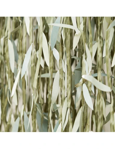 Guirlande Feuilles Vertes Papier Et Ruban 100M 2 Guirlande Feuilles Vertes Papier Et Ruban 100M – Image 2