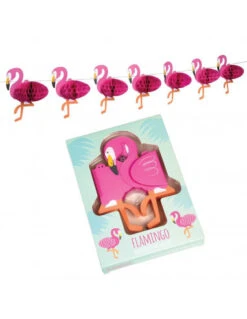 Guirlande Flamant Rose Avec Boules Alvéolées -Déco Festive Soldes guirlande flamant rose avec boules alveolees 4