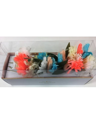 Guirlande Fleurs En Papier Pastel, Orange Fluo Et Doré Meri Meri 2 Guirlande Fleurs En Papier Pastel, Orange Fluo Et Doré Meri Meri – Image 2