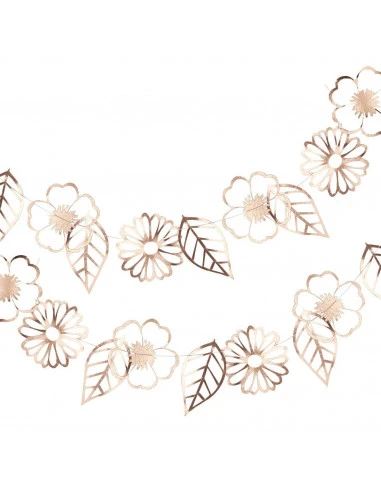 Guirlande Fleurs Et Feuilles Rose Gold 2 Guirlande Fleurs Et Feuilles Rose Gold – Image 2