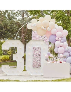 Guirlande Happy Birthday & Ballons Pastels -Déco Festive Soldes guirlande happy birthday ballons pastels 3