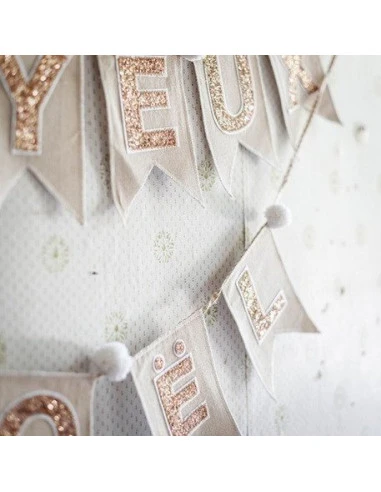 Guirlande Joyeux Noel Lin Et Paillettes Cuivre 4 Guirlande Joyeux Noel Lin Et Paillettes Cuivre – Image 4