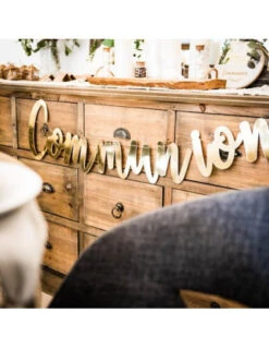 Guirlande Lettres Communion Dorée