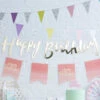 Guirlande Lettres Dorées Ecriture Happy Birthday