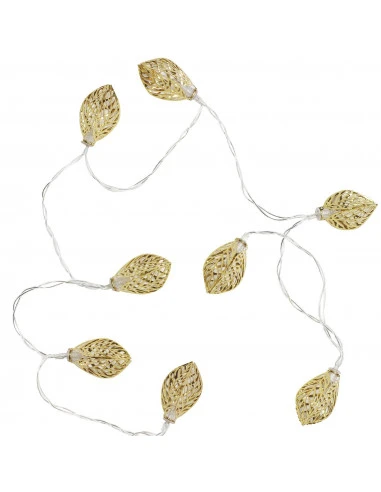 Guirlande Lumineuse à Leds Feuilles Dorées 2 Guirlande Lumineuse à Leds Feuilles Dorées – Image 2