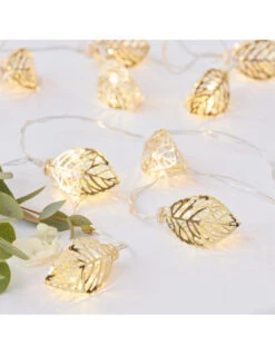 Guirlande Lumineuse à Leds Feuilles Dorées