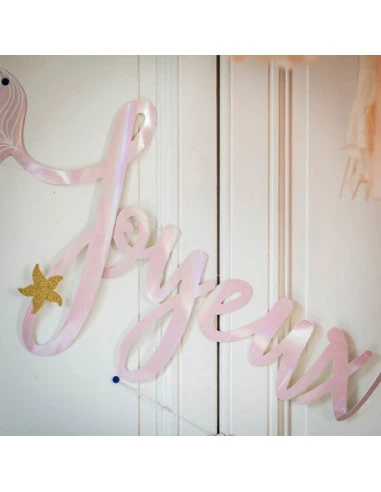 Guirlande Sirène Joyeux Anniversaire Rose 2 Guirlande Sirène Joyeux Anniversaire Rose – Image 2