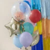 Kit 11 Ballons Confettis, Etoiles, Unis Multicolores