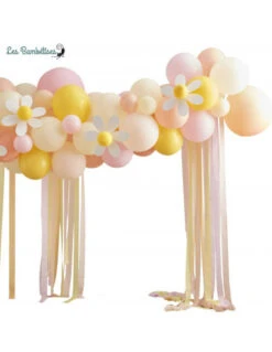 Kit Arche 70 Ballons Marguerite Pastel -Déco Festive Soldes kit arche 70 ballons marguerite pastel 2