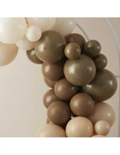 Kit Arche 70 Ballons Marron Beige & Ivoire -Déco Festive Soldes kit arche 70 ballons marron beige ivoire 2
