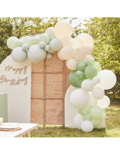 Kit Arche 70 Ballons Vert Eucalyptus & Ivoire