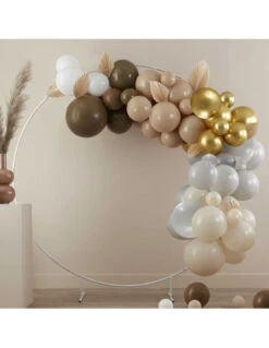 Kit Arche 75 Ballons Marron Beige & Or 6 Kit Arche 75 Ballons Marron Beige & Or -Déco Festive Soldes kit arche 75 ballons marron beige or 2