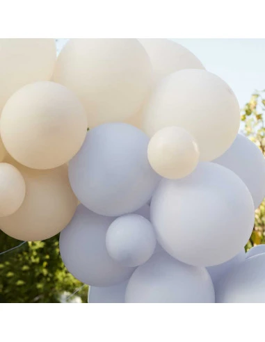 Kit Arche Ballon Bleu Ciel & Ivoire 3 Kit Arche Ballon Bleu Ciel & Ivoire – Image 3