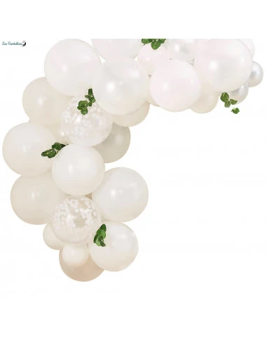 Kit Arche Ballons Blancs & Branches Eucalyptus 1 Kit Arche Ballons Blancs & Branches Eucalyptus