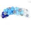 Kit Guirlande De Ballons Bleus, Argent, Blancs