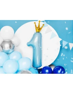 Kit Guirlande De Ballons Bleus, Argent, Blancs -Déco Festive Soldes kit arche ballons bleus 3