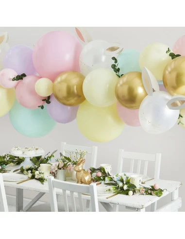 Kit Arche Ballons Lapins De Pâques Pastels 1 Kit Arche Ballons Lapins De Pâques Pastels