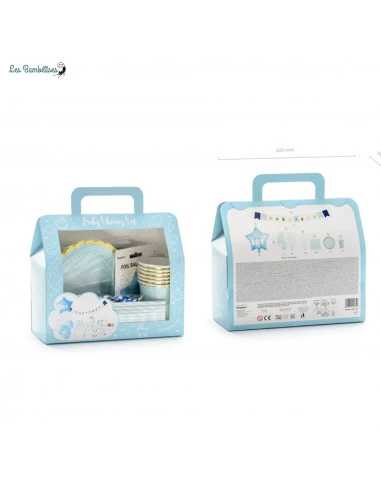 Kit Baby Shower Garçon 49 Pièces Bleu Et Blanc 2 Kit Baby Shower Garçon 49 Pièces Bleu Et Blanc – Image 2