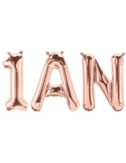 Kit Petit Ballon 1 An Rose Gold 34 Cms