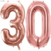 Kit Ballon Géant Chiffre 30 Rose Gold 86 Cms