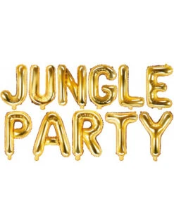 Kit Ballon Lettre Jungle Party Doré 34 Cms