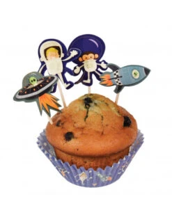 Kit Cupcakes, Piques Gateaux Thème Espace, Astronaute