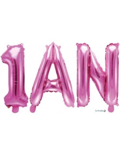 Kit Petit Ballon Anniversaire 1 An Rose 34 Cms