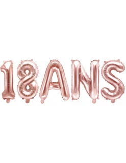 Kit Petit Ballon Anniversaire 18 Ans Rose Gold