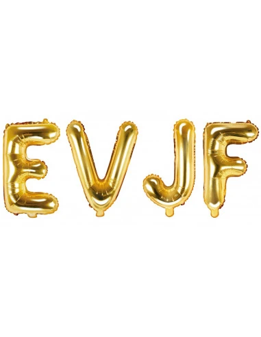 Kit Petit Ballon Lettre Evjf Doré 34 Cms 1 Kit Petit Ballon Lettre Evjf Doré 34 Cms
