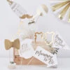 Kit Photobooth Baby Shower Blanc Et Or