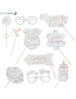 Kit Photobooth Baby Shower Bohème