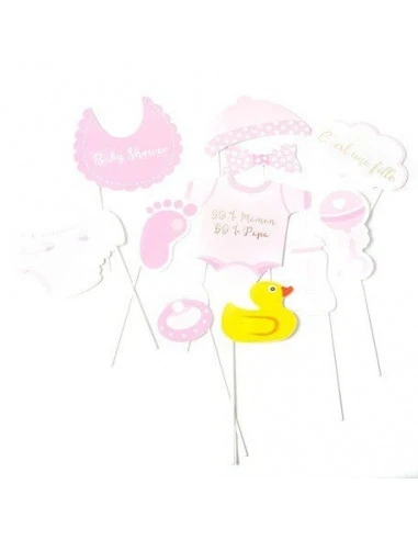 Kit Photobooth Baby Shower Fille Rose 2 Kit Photobooth Baby Shower Fille Rose – Image 2