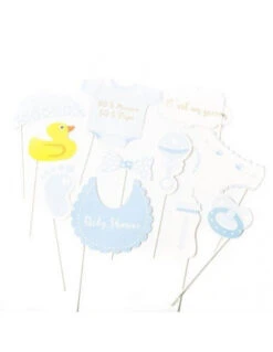 Kit Photobooth Baby Shower Garçon Bleu -Déco Festive Soldes kit photobooth baby shower garcon bleu 3