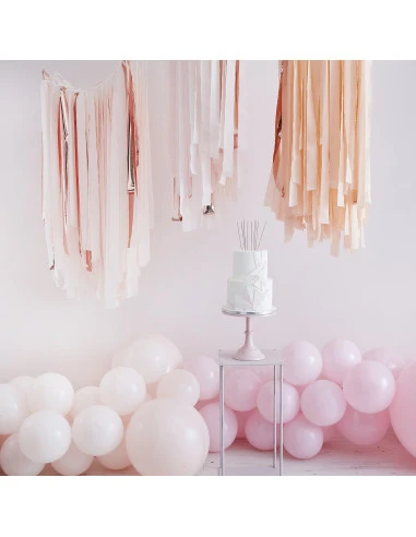 Kit Rideau Rubans Ivoires,Roses,Rose Gold 2 Mètres 2 Kit Rideau Rubans Ivoires,Roses,Rose Gold 2 Mètres – Image 2