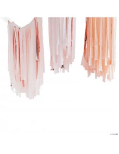 Kit Rideau Rubans Ivoires,Roses,Rose Gold 2 Mètres