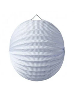 Lampion Boule En Papier Blanc 20 Cms