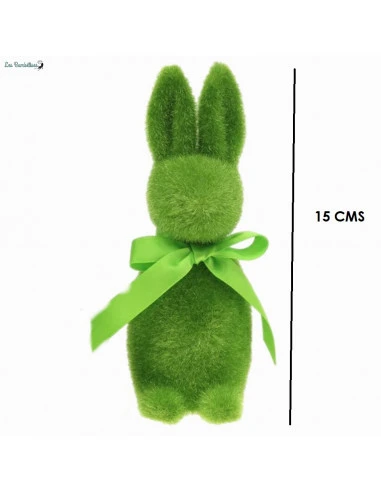 Lapin De Pâques Flocké Vert 15 Cms 1 Lapin De Pâques Flocké Vert 15 Cms
