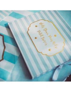 Livre D'Or Bleu Blanc Or Petit Trésor Garçon -Déco Festive Soldes livre d or bleu blanc or petit tresor garcon 2