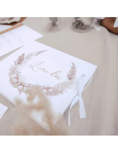 Livre D'Or Pampas & Fleurs De Coton 3 Livre D'Or Pampas & Fleurs De Coton – Image 3