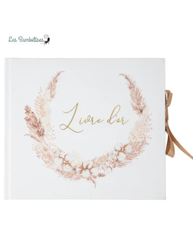 Livre D'Or Pampas & Fleurs De Coton 1 Livre D'Or Pampas & Fleurs De Coton