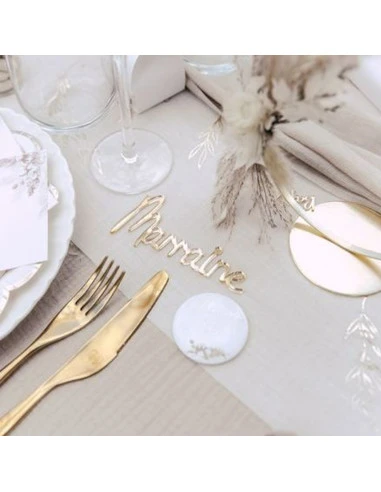 Marque Place Parrain & Marraine Plexiglas Doré 2 Marque Place Parrain & Marraine Plexiglas Doré – Image 2