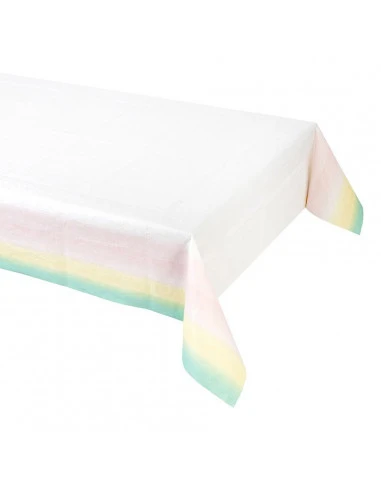 Nappe En Papier Avec Dégradé Pastel Sur Le Côté 1 Nappe En Papier Avec Dégradé Pastel Sur Le Côté