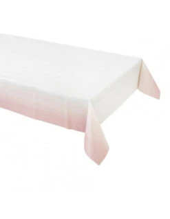 Nappe En Papier Dégradée Blanche Et Rose 180cmsX120cms